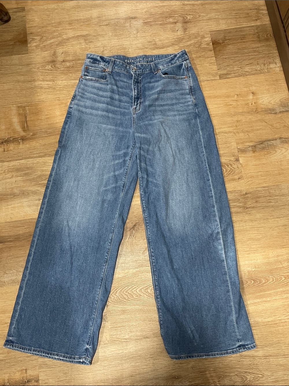 American Eagle Outfitters Blue Wide Leg Jeans